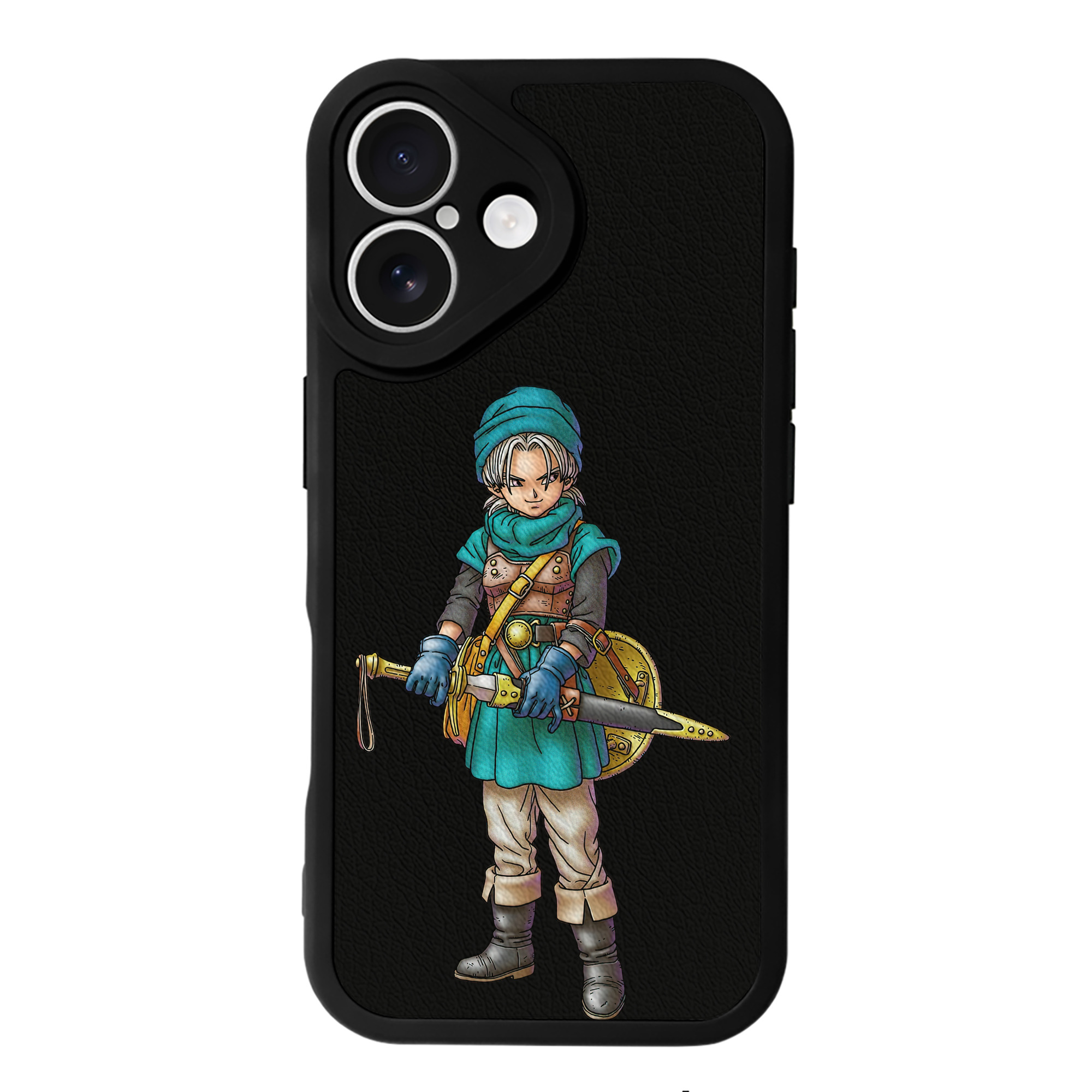 （画像用） ドラゴンクエスト Doragon Kuesuto Dragon Quest 【iPhone 16シリーズ対応】シリコンスマホケース（レザー調） 材質：シリコン